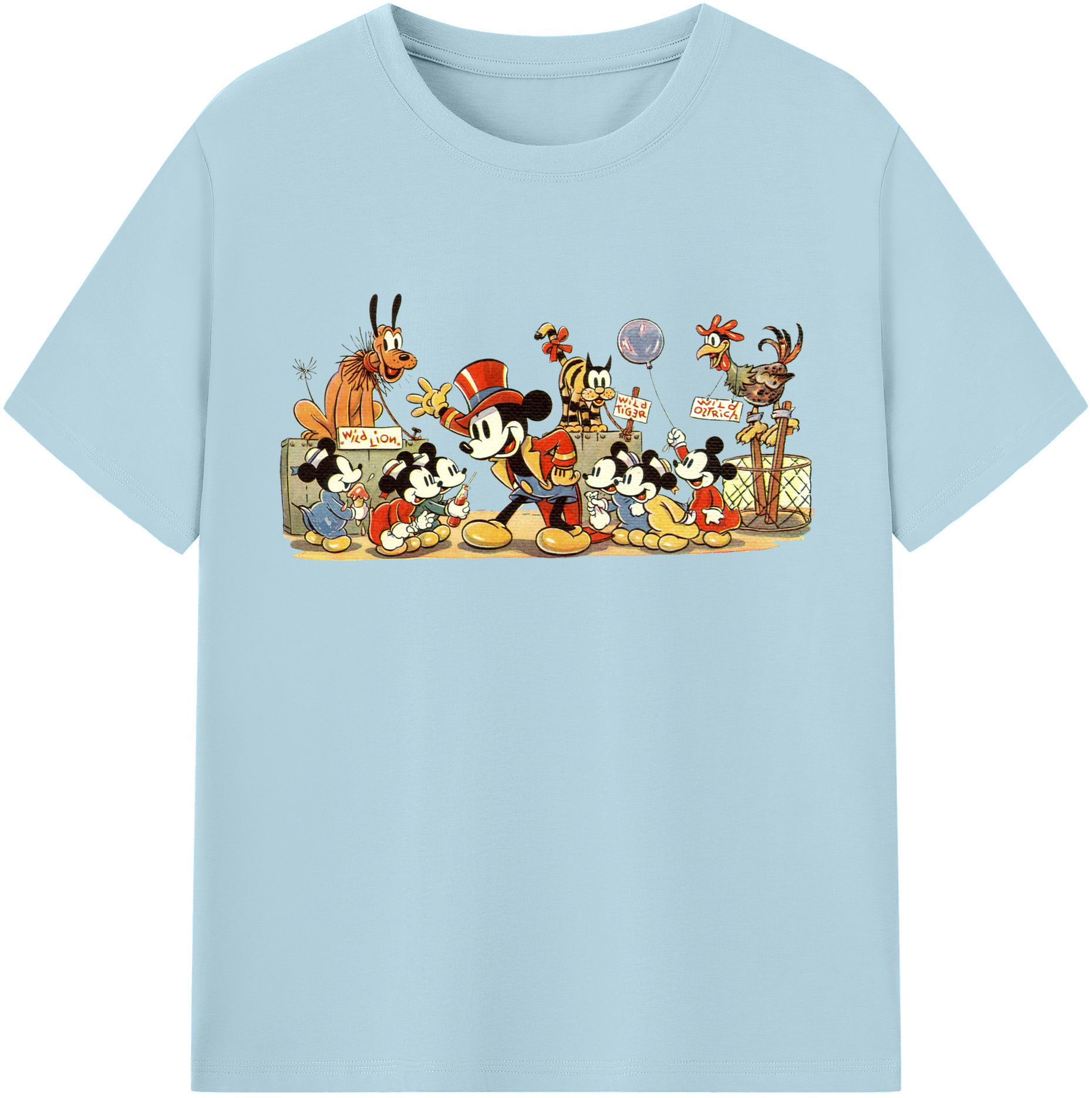 （画像用） ミッキーマウス Mickey Mouse 綿100％半袖Tシャツ（フロントプリント）